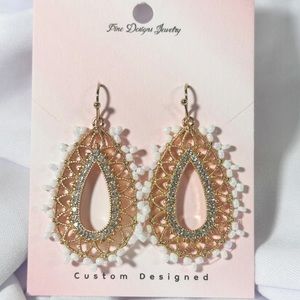 💛Beaded Rhinestone Earrings💛